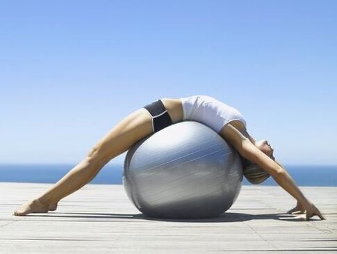 Fit ball exercises for the treatment of osteochondrosis