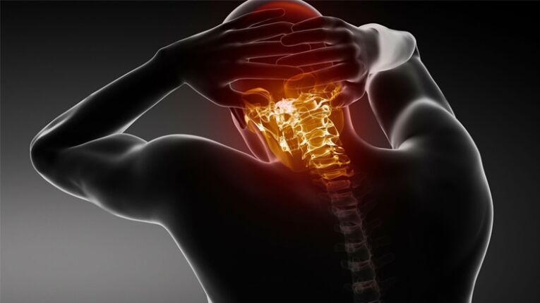 Pain in the back of the head with cervical osteochondrosis
